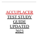 ACCUPLACER TEST STUDY GUIDE 2024 UPDATE