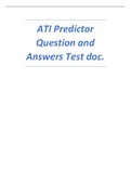 ATI Predictor Question and Answers examination Test bank 