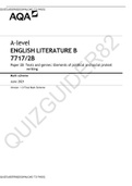 A-level ENGLISH LITERATURE B 7717/2B Paper 2B Texts and genres: Elements of political and social protest writing[DOWNLOAD TO PASS]
