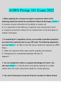AORN Periop 101 Exam .Questions Verified With 100% Correct Answers