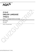 A-level ENGLISH LANGUAGE 7702/2 Paper 2 Language diversity and change[DOWNLOAD TO PASS]