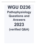 WGU D236 Pathophysiology Latest Test Bank (2023)