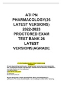 ATI PN PHARMACOLOGY PROCTORED BUNDLED EXAMS 13 LATEST VERSIONS 2023,2024 AND 2025 REAL EXAM QUESTIONS AND CORRECT DETAILED ANSWERS WITH RATIONALES|AGRADE||BRAND NEW!!