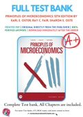 Test Bank for Principles of Microeconomics 13th Edition by Karl E. Oster; Ray C. Fair; Sharon E. Oste Chapter 1-22 Complete Guide