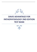 DAVIS ADVANTAGE FOR PATHOPHYSIOLOGY 2ND EDITION TEST BANK