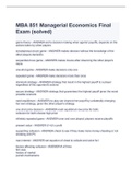 MBA 851 Managerial Economics Final Exam (solved)