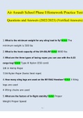 Air Assault School Phase II Homework Test Questions and Answers (2022/2023) (Verified Answers)