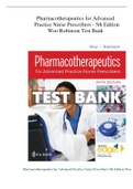 Pharmacotherapeutics for Advanced Practice Nurse Prescribers By Woo Robinson - 5th Edition (QUESTIONS & ANSWERS) Test Bank 2023
