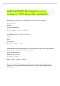 AORN PERIOP 101 Questions and answers. 100% Accurate, graded A+