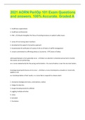 2021 AORN PeriOp 101 Exam Questions and answers. 100% Accurate. Graded A