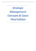 Test bank for Strategic Management Concepts & Cases 3rd Edition latest update 