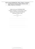 AQA A-level CHEMISTRY 7405/1 Paper 1 Inorganicand Physical Chemistry Mark scheme June2022