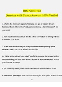 DPS Permit Test  Questions with Correct Answers |100% Verified