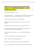 MPJE NY COMPREHENSIVE STUDY GUIDE 2022 [A+]