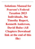 Pearson’s Federal Taxation 2023 Individuals 36th Edition By Timothy Rupert, Kenneth Anderson, David Hulse (Solutions Manual)