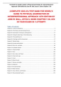 (COMPLETE 2022-23) TEST BANK FOR SEIDEL'S GUIDE TO PHYSICAL EXAMINATION AN INTERPROFESSIONAL APPROACH 10TH EDITION BY JANE W. BALL, JOYCE E. DAINS CHAPTER 1-26; FIRST-RATE IN YOUR EXAMS IN 1 ATTEMPT!