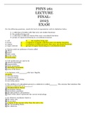 PHYS 261 LECTURE FINAL- 2023 EXAM