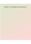 Prophecy- Core Mandatory (Nursing) Exam.