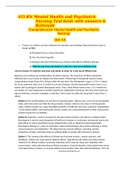 ATI RN Mental Health and Psychiatric Nursing Test bank with answers & Rationale (Comprehensive Mental Health and Psychiatric Nursing) (Set 10)