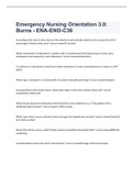 Emergency Nursing Orientation 3.0: Burns - ENA-ENO-C36 exam 2023 with 100% correct  answers