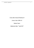 Course title: General Chemistry II