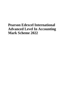 Pearson Edexcel International Advanced Level In Accounting Mark Scheme 2022