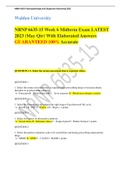 NRNP 6635-15 Week 6 Midterm Exam LATEST 2023 (May Qtr) With Elaborated Answers GUARANTEED 100% Accurate