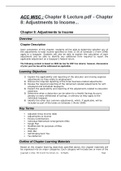 ACC MISC : Chapter 8 Lecture .Adjustments to Income