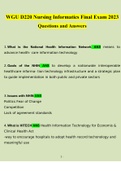 WGU D220 Nursing Informatics Final Exam 2023 Questions and Answers  | 100% Verified Answers