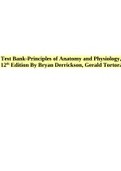 Test Bank-Principles of Anatomy and Physiology, 12th Edition By Bryan Derrickson, Gerald Tortora.