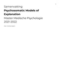 Orde in de chaos: Super uitgebreide samenvatting Psychosomatic Models of Explanation