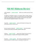 NR503 Midterm / FINAL  Exam (Latest-2022/2023)/ NR 503 WEEK 4/ WEEK 8  Exam/ NR503 Epidemiology Midterm Exam/ NR 503 Epidemiology Midterm Exam: Population Health, Epidemiology & Statistical Principles: Chamberlain College of Nursing