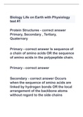 Biology Life on Earth with Physiology test #1 with correct answers