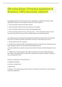 OB nclex Exam 3 Practice questions & Answers, 100% Accurate, rated A+