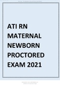 ATI RN MATERNAL NEWBORN PROCTORED EXAM 2021/2022