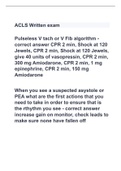 ACLS Written exam with correct answers