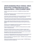 CRCR EXAM MULTIPLE CHOICE, CRCR Exam Prep, Certified Revenue Cycle Representative - CRCR (Fall2021-2023)