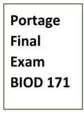 Portage Final Exam BIOD 171