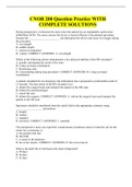 CNOR 200 Question Practice WITH COMPLETE SOLUTIONS