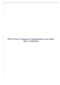 NR 532 Week 5 Assignment: Legal-Regulatory Issue Paper (100% VERIFIED)