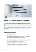 How to read and summarize a research paper ?