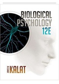 TEST BANK for Biological Psychology 12th Edition by James W. Kalat. All Chapters 1- 14. (Complete Download)