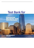  Financial Markets and Institutions 12th Edition by Jeff Madura. All Chapters 1- 26. (Complete Download). TEST BANK