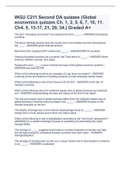 WGU C211 Second OA quizzes (Global economics quizzes Ch. 1, 2, 5, 6, 7, 10, 11. Ch4, 5, 13-17, 21, 29, 34.) Graded A+