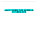 ADVANCED MED SURG HESI FINAL RN V2 TEST BANK(Questions And Answers)