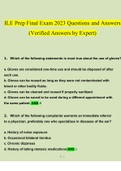 ILE Prep Final Exam 2023 Questions and Answers (Verified Answers by Expert)