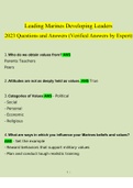 Leading Marines Developing Leaders 2023 Questions and Answers (Verified Answers by Expert)