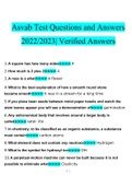 Asvab Test Questions and Answers 2022/2023| Verified Answers