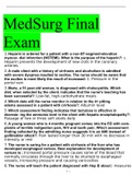 MED SURG FINAL EXAM COMPREHENSIVE REVIEW