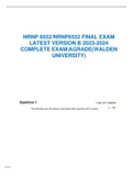 NRNP 6552/NRNP6552 FINAL EXAM LATEST VERSION B 2023-2024 COMPLETE EXAM|AGRADE(WALDEN UNIVERSITY)